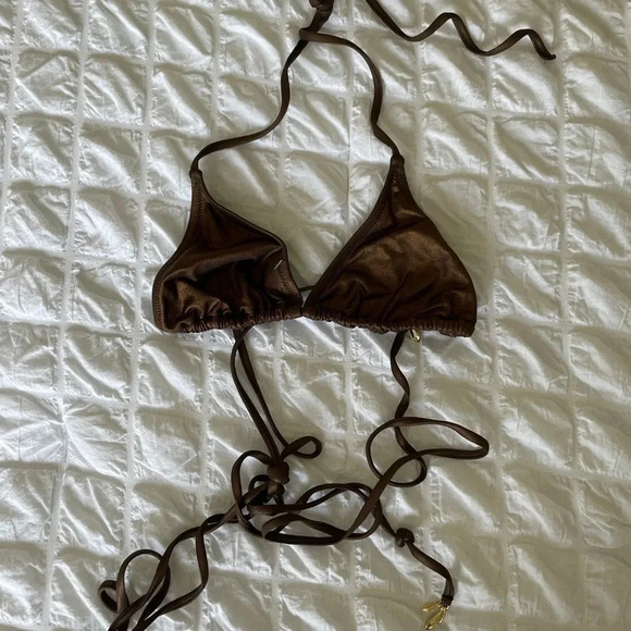 Melissa Odabash metallic Acapulco bronze bikini top - Picture 3 of 8